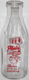 Vintage milk bottle CITY DAIRY child pictured Scott City Kansas TSPQ pyro quart