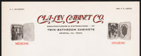 Vintage letterhead CLA-LIN CABINET Twin Bathroom Cabinets Bristol VA Tennessee