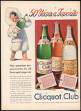 Vintage magazine ad CLICQUOT CLUB GINGER ALE 1940 picturing the Eskimo boy