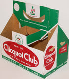 Vintage soda pop bottle carton CLICQUOT CLUB BEVERAGES eskimo 6 pack 7oz unused
