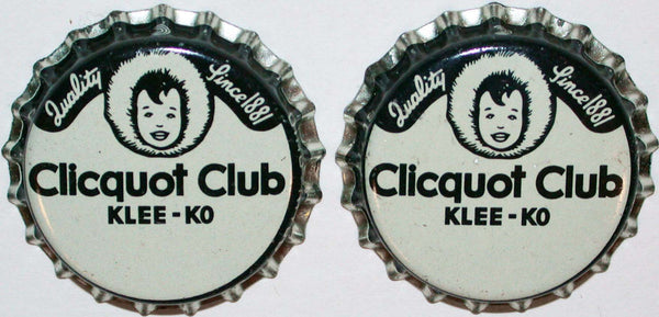 Soda pop bottle caps CLICQUOT CLUB KLEE KO Lot of 2 cork unused new old stock