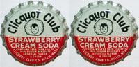 Soda pop bottle caps Lot of 100 CLICQUOT CLUB STRAWBERRY CREAM cork lined unused