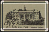 Vintage playing card CLIFTY INN building Clifty Falls State Park Madison Indiana