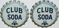 Soda pop bottle caps Lot of 25 CLUB SODA generic cork lined unused new old stock