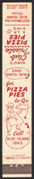 Vintage matchbook cover NINOS CLUB TRIESTE Pizza Pies chef Blue Island Illinois
