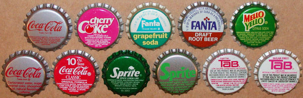 Vintage soda pop bottle caps COCA COLA Collection of 11 different new old stock
