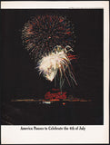 Vintage magazine ad COCA COLA 1962 America Pauses to Celebrate July 4th 2 page