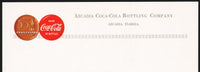 Vintage letterhead COCA COLA 50th Anniversary Arcadia Florida unused n-mint+