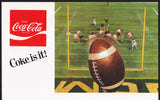 Vintage sign COCA COLA Coke is it football cardboard Keith Kohler artwork n-mint