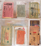 Vintage huge COCA COLA COUPON COLLECTION 1900s through 1970s with 364 all different