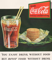 Vintage magazine ad COCA COLA from 1932 glass crackers diminishing logo pictured