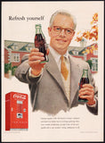 Vintage magazine ad COCA COLA from 1952 man holding bottle and a machine pics