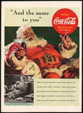 Vintage magazine ad COCA COLA from 1939 picturing Santa Claus by Haddon Sundblom