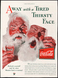 Vintage magazine ad COCA COLA soda 1933 Santa Claus and NRA member Sundblom art