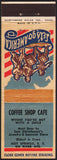 Vintage matchbook cover COFFEE SHOP CAFE WWII theme Hot Springs South Dakota