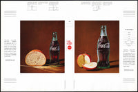 Vintage book cover COCA COLA picturing a bottle with bread and an apple n-mint+