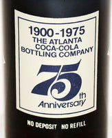 Vintage soda pop bottle COCA COLA 75th Anniversary Atlanta GA full original cap