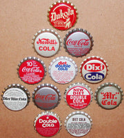 Vintage soda pop bottle caps COLA FLAVORS Lot of 12 different new old stock