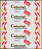 Vintage bread wrapper COLONIAL 1957 Grand Rapids Michigan unused new old stock