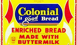 Vintage bread wrapper COLONIAL with Buttermilk Memphis Tennessee new old stock