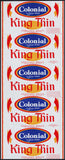 Vintage bread wrapper COLONIAL KING THIN dated 1959 Bedford Indiana unused n-mint