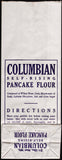 Vintage bag COLUMBIAN PANCAKE FLOUR Lea Milling Fairbury Nebraska Columbus pictured