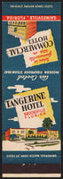 Vintage matchbook cover COMMERCIAL HOTEL Tangerine Hotel Gainesville Florida