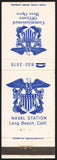 Vintage matchbook cover COMMISSIONED OFFICERS MESS OPEN Naval Long Beach California