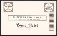 Vintage postcard CONNOR HOTEL Joplin Missouri Reservation Request card unused