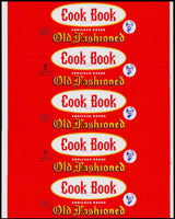Vintage bread wrapper COOK BOOK OLD FASHIONED old woman pictured Dallas Texas