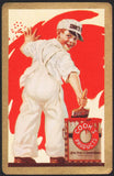 Vintage playing card COOKS PRODUCTS boy pictured Cook Paint and Varnish Kansas City