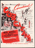 Vintage magazine ad COPACABANA movie from 1947 Groucho Marx and Carmen Miranda