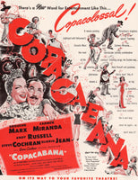 Vintage magazine ad COPACABANA movie from 1947 Groucho Marx and Carmen Miranda