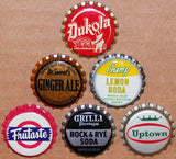 Vintage soda pop bottle caps 12 ALL DIFFERENT cork lined mix #23 new old stock