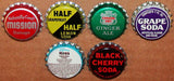 Vintage soda pop bottle caps 12 ALL DIFFERENT cork lined mix #24 new old stock