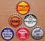 Vintage soda pop bottle caps 12 ALL DIFFERENT cork lined mix #25 new old stock