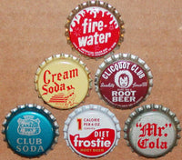Vintage soda pop bottle caps 12 ALL DIFFERENT cork lined mix #27 new old stock
