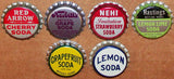 Vintage soda pop bottle caps 12 ALL DIFFERENT cork lined mix #27 new old stock