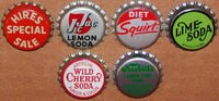Vintage soda pop bottle caps 12 ALL DIFFERENT cork lined mix #30 new old stock