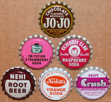 Vintage soda pop bottle caps 12 ALL DIFFERENT cork lined mix #32 new old stock