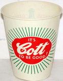 Vintage paper cup ITS COTT TO BE GOOD picturing the bottle 4oz unused n-mint+