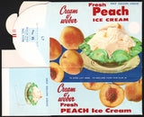 Vintage box CREAM O WEBER Peach Ice Cream Wyoming Dairy Rawlins unused n-mint