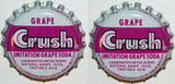 Soda pop bottle caps Lot of 100 GRAPE CRUSH cork lined unused new old stock
