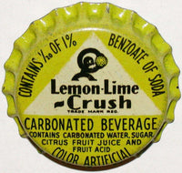 Vintage soda pop bottle cap CRUSH LEMON LIME with Crushy cork new old stock