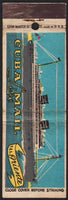 Vintage matchbook cover CUBA MAIL LINE full length ship Foot of Wall St New York