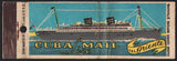 Vintage matchbook cover CUBA MAIL LINE full length ship Foot of Wall St New York