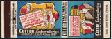 Vintage matchbook cover CUTTER LABORATORIES cow Vaccines Berkeley California