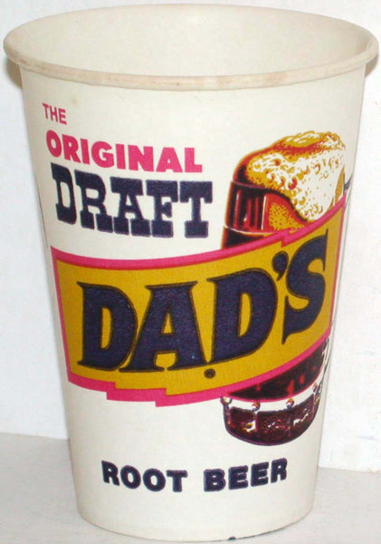 Vintage paper cups DADS ROOT BEER Lot of 2 different unused new old stock excellent++