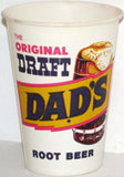 Vintage paper cups DADS ROOT BEER Lot of 2 different unused new old stock excellent++