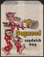 Vintage bag DAGWOOD SANDWICH BAG dated 1952 King Features Syndicate unused n-mint